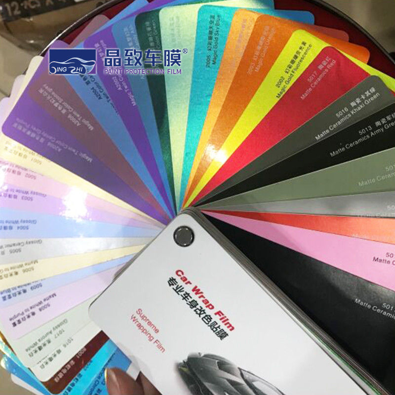 Dayanıklı Çok Renkli Araba Sarma Örneği, Neme Dayanıklı Vinil Örnek Kitap