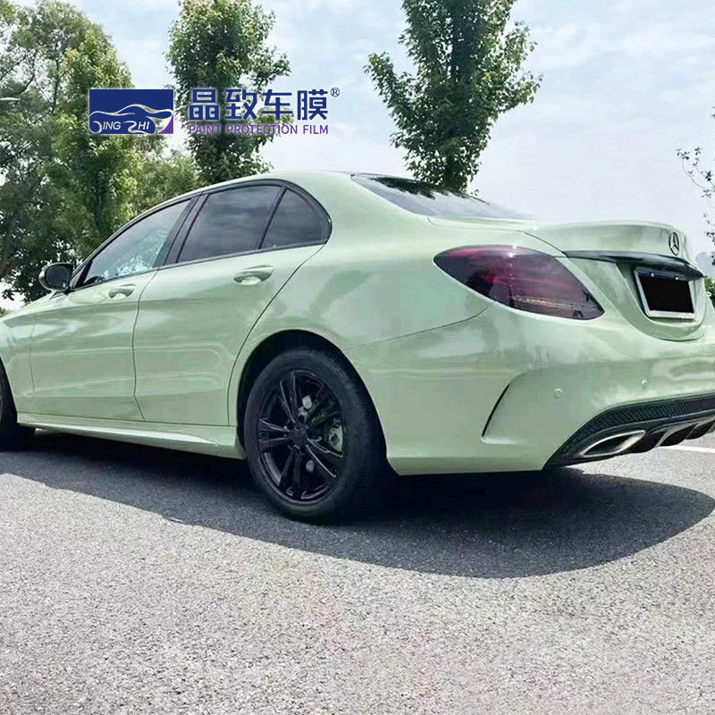 WRAPMASTER ROHS Sertifikası Araba Plakası Hava Kabarcıksız araba filmi Şeffaf Koruma Haki Yeşil Araba Kaplama