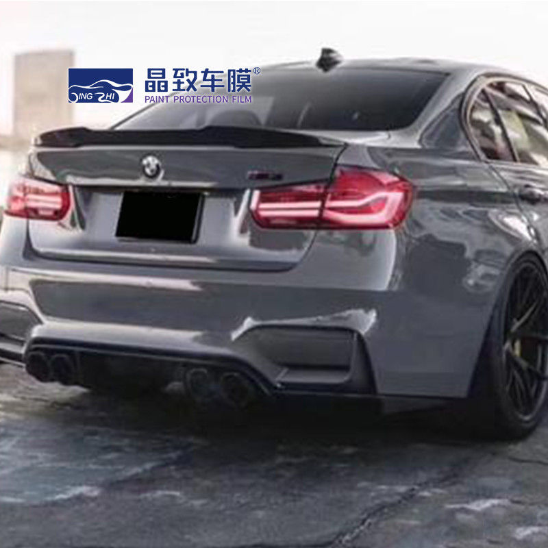 1.52x18M Otomatik Renkli Boya Koruma Filmi Parlak Taş Gri Kendinden Yapışkanlı