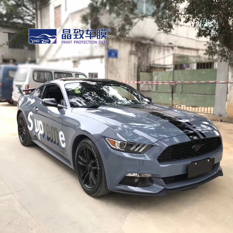 1.52x18M Otomatik Renkli Boya Koruma Filmi Parlak Taş Gri Kendinden Yapışkanlı